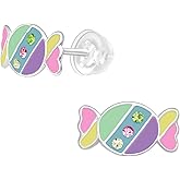 925 Sterling Silver Children's Candy and Sweets Stud Earrings