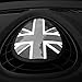 Xotic Tech 1X Black Grey Union Jack UK Style Flag Pattern Dashboard Panel AC Air Vent Decor Vinyl Sticker Decal Compatible with Mini Cooper F55 F56