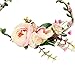 Meiliy Bridal Flower Garland Headband Flower Crown Hair Wreath Halo with Adjustable Ribbon for Wedding Festivals
