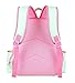 EURO SKY Children School Backpack Bags for Girls Students PU Leather Green Large