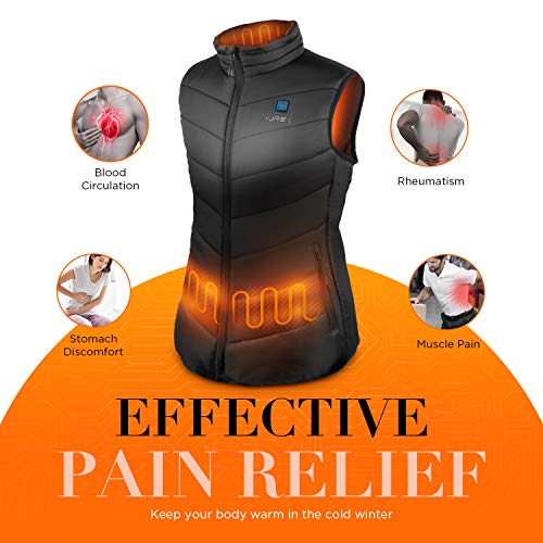 Heated Vest, IUREK ZD932 Women's Heated Vest with 10000mAh Power Bank