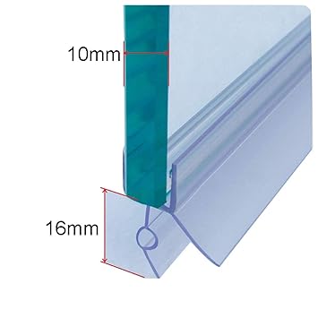 Cozylkx Frameless Shower Door Bottom Seal With Drip Rail 3 8 X 27 5 Shower Door Sweep Glass Door Seal Strip Stop Shower Leaks