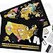 TOBEHIGHER Scratch Off World Map + Extra Scratch Off USA Map Poster 23.5