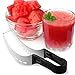 Professional Grade Stainless Steel Watermelon Slicer and Cutter by Hallogy - 3 in 1 Watermelon Slicer, Watermelon Corer, and Watermelon Server with Ergonomic Rubber Grip