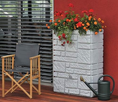 Technik Maurano 300L Granite Stone Wall Style Water Butt Tank - Outdoor Garden Irrigation - Rainwater Harvesting