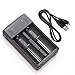 18650 Battery Charger KESHEE KS2 2 Bay LED Display Speedy Smart Charger for Rechargeable Li-ion Batteries with 0V Restoration Activation Function