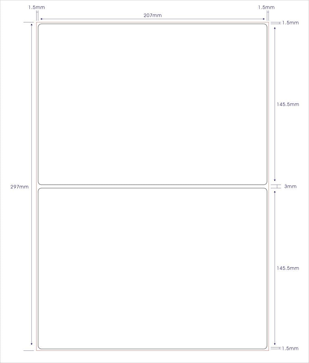 FungLam 210 x 148 mm, 100 Sheet, 2 per Page Labels - Image 3