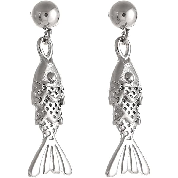 Ocean Sea Blue Starfish Drop Earrings in Silver