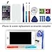 LEMANCA LCD Display Replacement Touch Screen Digitizer Frame Assembly Full Set with Free Tools and Glass Screen Protector for iPhone 6 Screen (4.7 inches) White