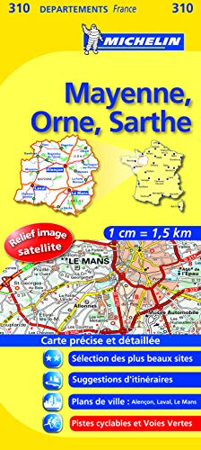 Mayenne, Orne, Sarthe (French Edition) by Michelin (Map)