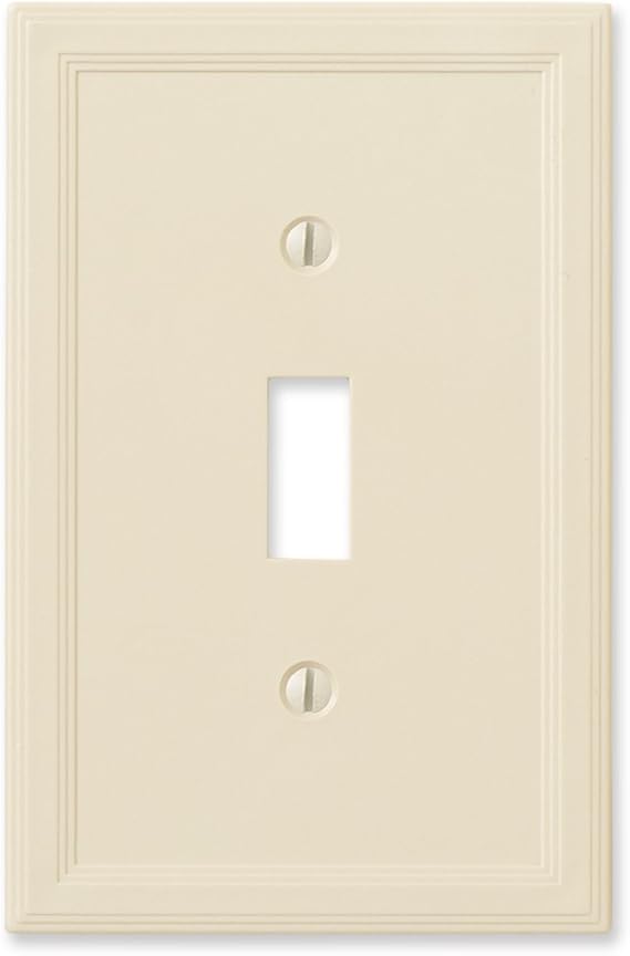 Insulated Single Toggle Switch Plate Ivory Modern Decorative Wall