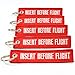 Rotary13B1 INSERT BEFORE FLIGHT Keychain - Red - 5pcs