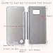 Galaxy Note(7) Mirror Shell, OMORRO Newest Awesome Luxury Clear View Flip Smart Stay Window Sleep/Awake Function [QR Code] Mirror Ultralight Slim Protection Case for Samsung Galaxy Note(7) Black