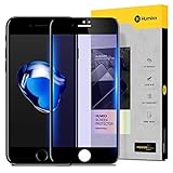 iPhone 7 8 Screen Protector, HUMIXX 3D Touch Edge to Edge 9H Blue Light Filter Full Coverage Shockproof Tempered Glass Film for Apple iPhone 7 8 (Black)