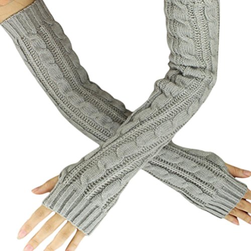 kingfansion New Fashion Womens Unisex Fingerless Warm Gloves Arm Warmer Mitten