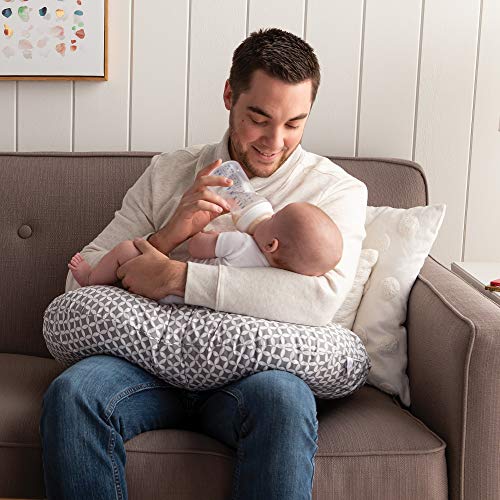Boppy Original Nursing Pillow and Positioner, Geo Circles, Cotton Blend