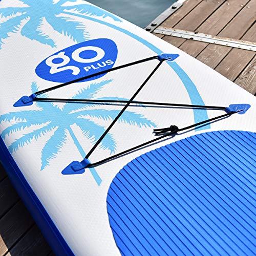 Goplus Inflatable Stand Up Paddle Board Package w/Fin Adjustable Paddle