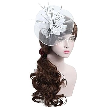 Amazon Com 365cor New Women S Mesh Feather Headwear Hair Clip