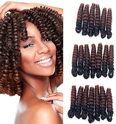 8Packs Deal 20Strands/pack Toni Curl Crochet Braids Hair Short Bouncy Twist Synthetic Curly Hair Extensions for Women (10", T1B/30)