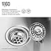 VIGO VG3219C 32 inch Kitchen Sink Undermount 16 Gauge Single Bowl Stainless Steel Kitchen Sink, Commercial Grade Sink with SoundAbsorb Technology