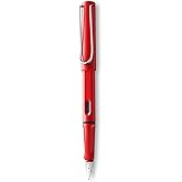 Lamy Safari Fountain Pen, Red Medium Nib (L16M)