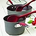 Rachael Ray Cucina Tools, 2-piece Lazy Solid Spoon Set, Cranberry Red
