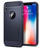 Spigen Rugged Armor Designed for Apple iPhone Xs Case (2018) / Designed for Apple iPhone X Case (2017) - Midnight Blue