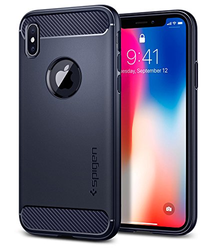 Spigen Rugged Armor Designed for Apple iPhone Xs Case (2018) / Designed for Apple iPhone X Case (2017) - Midnight Blue
