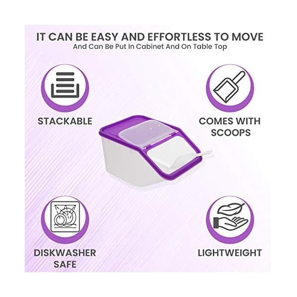 Invero-4X-Set-of-Kitchen-Dry-Food-Storage-Plastic-Tub-Containers-with-Scoop-Ideal-for-Pasta-Cereal-Rice-Pet-Food-and-More Invero® 4x Set of Kitchen Dry Food Storage Plastic Tub Containers with Scoop ideal for Pasta, Cereal, Rice, Pet Food and…