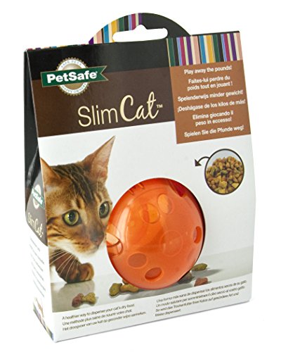PetSafe SlimCat Meal Dispensing Cat Toy, Orange