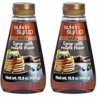 Sukrin Sugar Free Maple Syrup - with Fiber, Erythritol and Stevia, Gluten-free, Keto and Low Carb Sweetener, Vegan, Desserts 