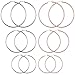 Areke Stainless Steel Women Hoop Earrings - Large Set of 6 Pairs 40-60mm