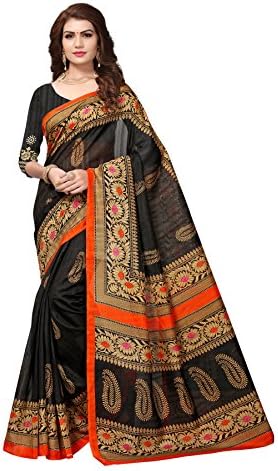 silk with blouse piece Saree