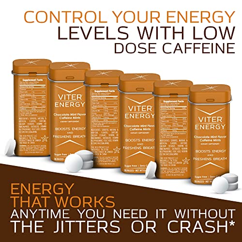 Viter Energy Caffeinated Mints 40mg Caffeine, B Vitamins, Sugar Free