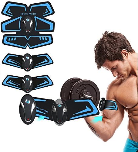 [Best Seller]Gorkevinhealth Abdominal Muscle Toner,Abs Training Gear,Electronic Muscle System for Abdomen and Arm,Wireless,Home/Office Workout Equipment,Support Men &amp; Women(blue)