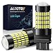 3157 LED Reverse Light Bulbs, AUXITO 1400 Lumens 4014 102-SMD 3056 3156 3057 4157 LED Bulbs with Projector for Backup Reverse Lights Tail Brake Signal Lights, 6000K Xenon White primary