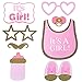 Tinksky 29pcs Baby Shower Photo Props, Baby Bottle Masks Pink Photobooth Props Newborn Girl Gift Party Decorations
