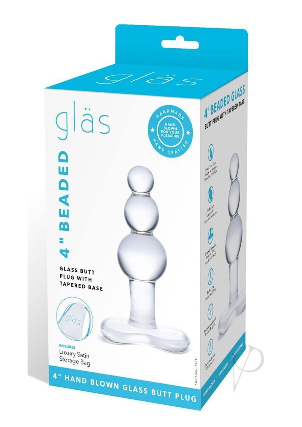 Glas Beaded Dildo in Clear