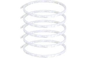 Bnineteenteam 5Pcs Guitar Binding Purfling, 6mm Width Celluloid White Pearl Guitar Binding Purfling for Acoustic Guitar Classical Guitars