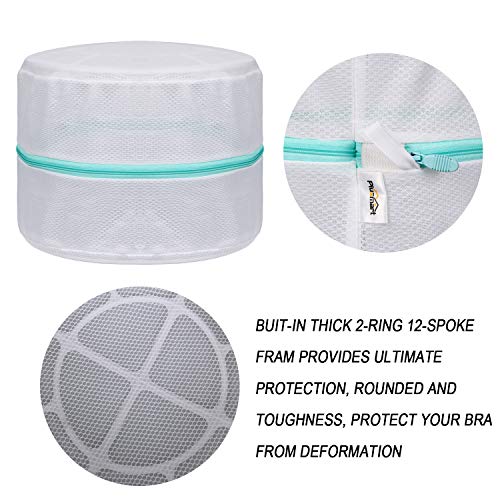 Plusmart Bra Laundry Bag, Mesh Laundry Bag for Delicates, Bra Washing Bag for D to G Cup,3 Pack