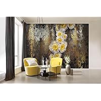 Komar 8-963 Abstract Serafina Wall Mural, Yellow