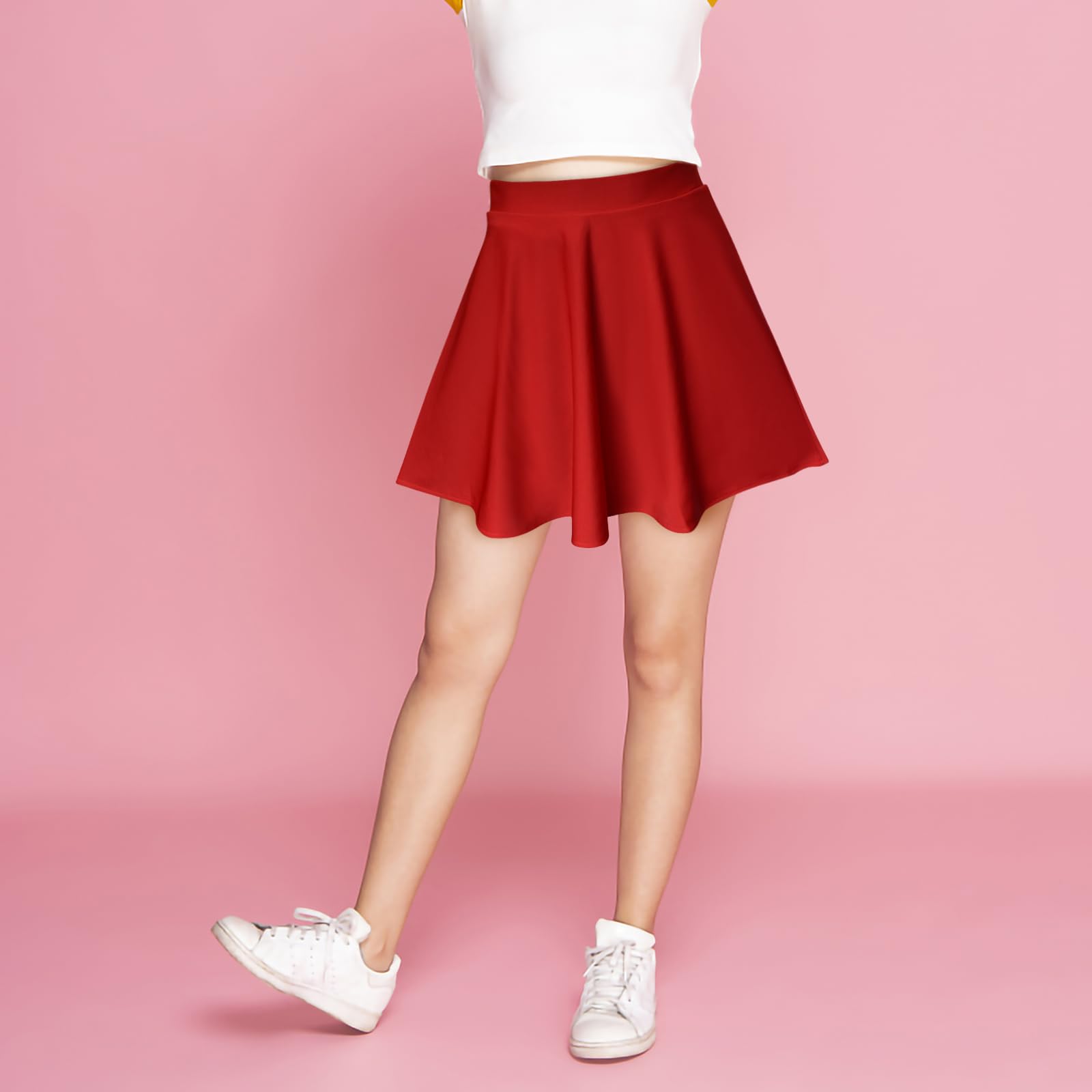ATAMET Halloween Costume for Women,Sexy Long Sleeve Leotard Turtleneck Tops Bodysuit,Skater Skirt,Magnifying Glass,Socks