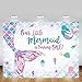 MEHOFOTO 7x5ft Mermaid One Birthday Photography Backdrop Under Sea Girl Princess 1st Birthday Party Decoration Mermaid Tail Purple Pink Teal Sparkle Glitter Photo Studio Background Banner