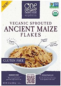 (3 Pack) - One Degree Veganic Sprouted Ancient Maize Flakes| 340 g |3 Pack - Super Saver - Save Money