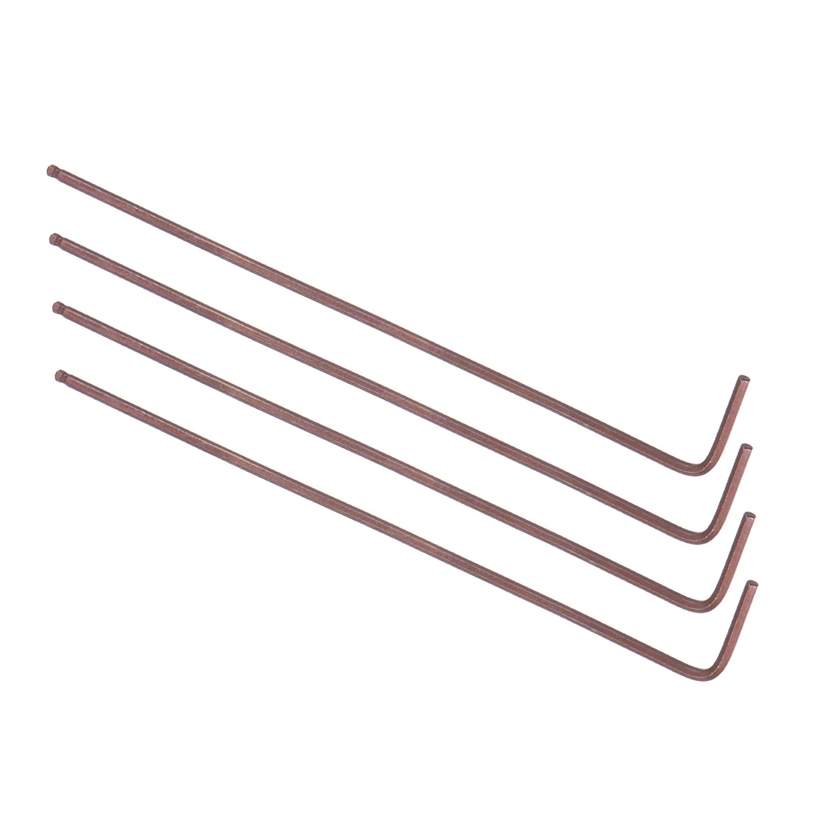 CoCud L-Handle Ball End Hex Key Wrench, 1.5mm Metric Size, S2 Steel L-Shape Long Arm Hexagon Head Spanner - (Applications: for Home Repair and Mechanical Maintenance), 4-Pieces