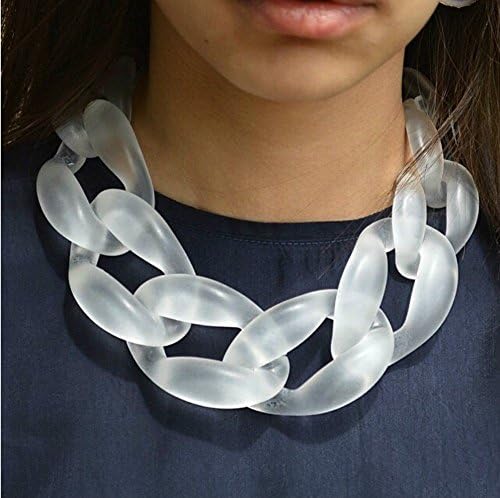 Simple Charming Womens Acrylic Collar Chunky Statement Necklace