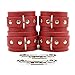 Atlanta Wrist and Ankle Lockable Cuffs Combo Ultra Soft Lambskin Leather (Red)thumb 1