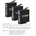HONBOO Batteries (3-Pack) and Triple Charger for GoPro Hero 7/6/5 Black,Rechargeable Battery Accessories for GoPro Camera