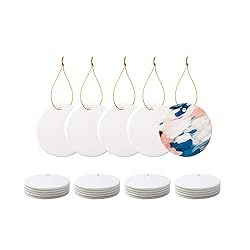 PYD Life 25 PCS Sublimation Ceramic Ornament Bulk