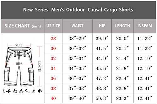 image for Kolongvangie Cargo Shorts Men's Outdoor Expandable Waist Lightweight Q